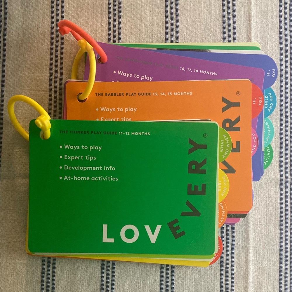 Lovevery play guides for 11-18 months — The Thinker, The Babbler, The Adventurer
